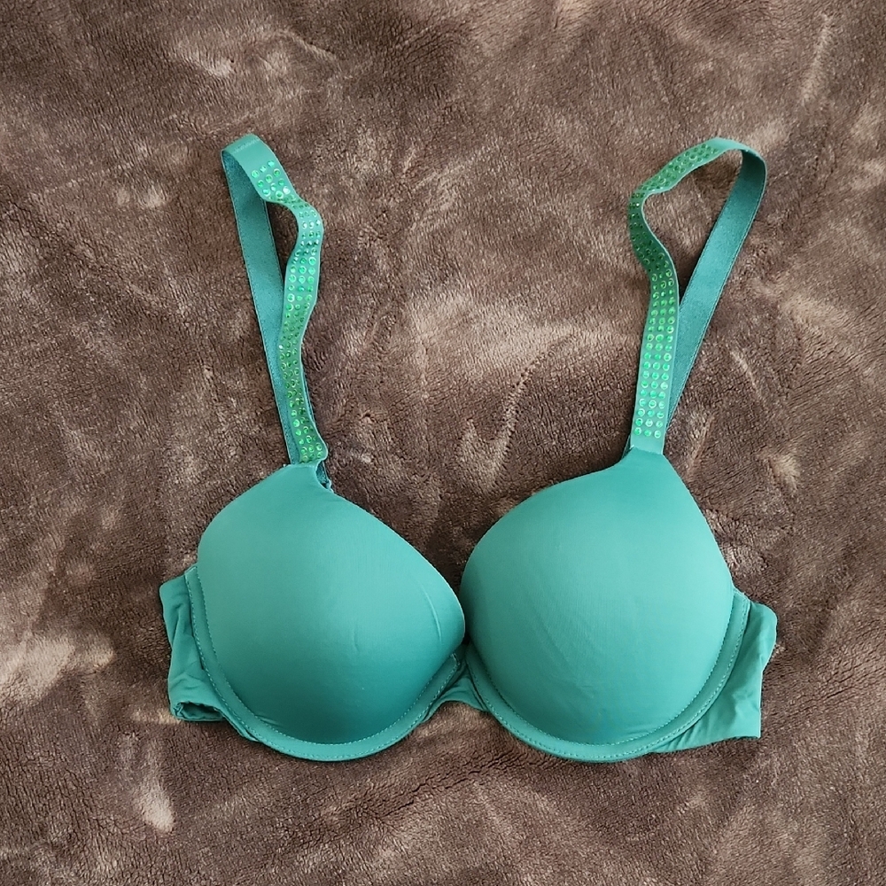 Green Women's Bra